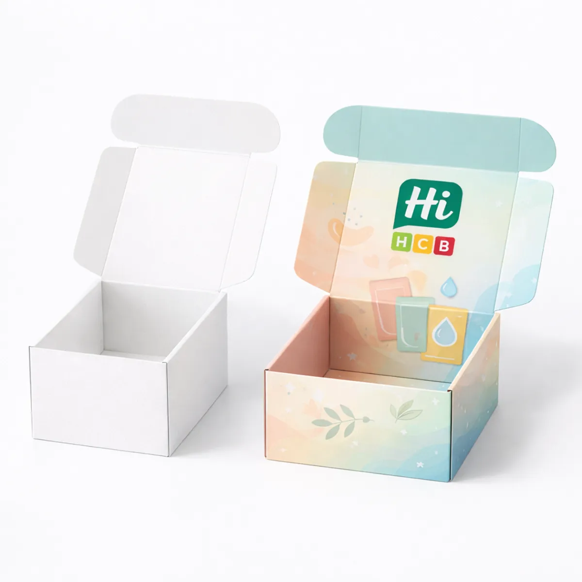 Sturdy corrugated shipping boxes tailored for the secure transport and delivery of cosmetic sachet products- class=